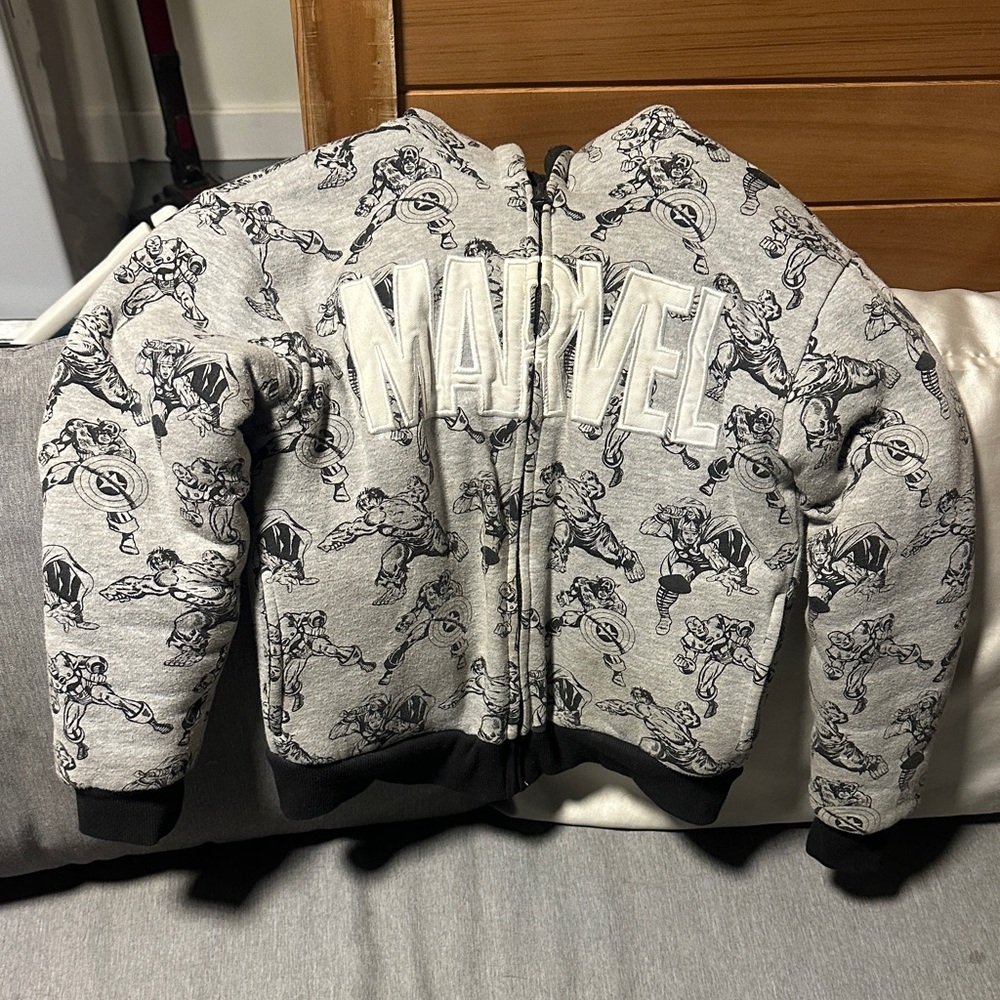 Marvel Black and Gray Superhero Hoodie